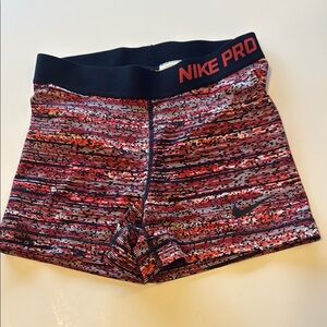 Nike Red and Black Athletic Shorts